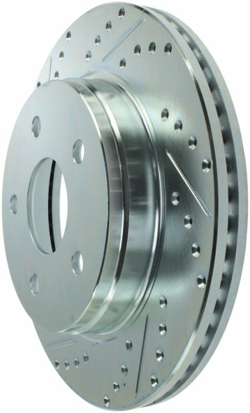 StopTech 227.67053R Select Sport Cross-Drilled And Slotted Disc Brake Rotor