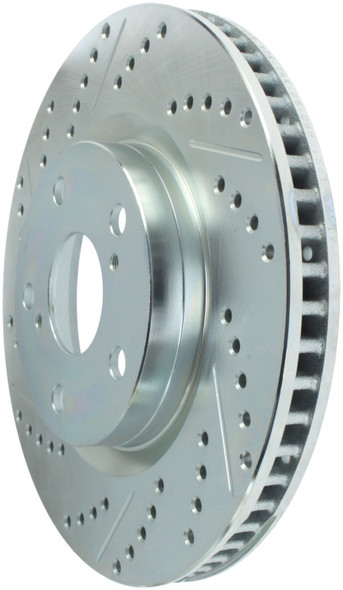 StopTech 227.44146R Select Sport Cross-Drilled And Slotted Disc Brake Rotor