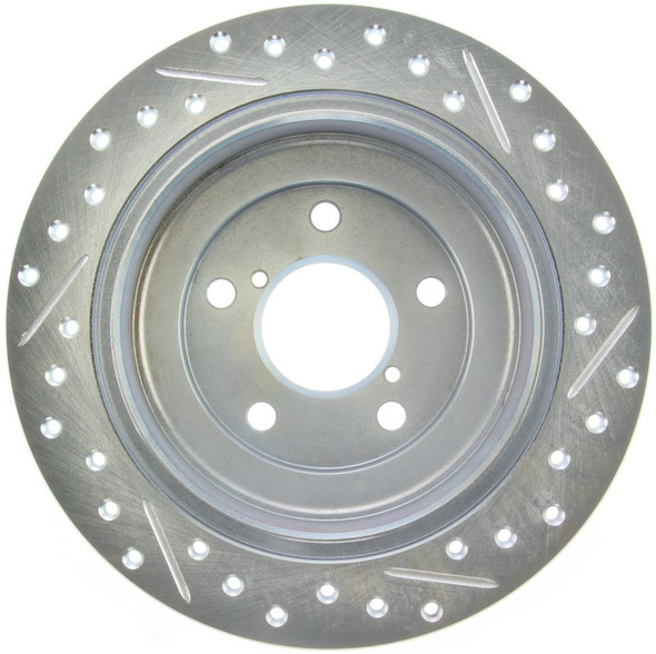 StopTech 227.47011R Select Sport Cross-Drilled And Slotted Disc Brake Rotor