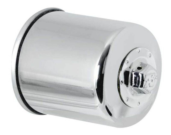 K&N Oil Filter - Chrome for Honda / Kawasaki / Yamaha / Polaris / Victory 2.688in OD x 3.344in H (KN-303C)