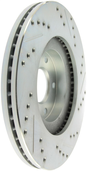 StopTech 227.42080R Select Sport Cross-Drilled And Slotted Disc Brake Rotor