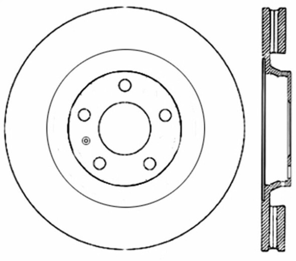 StopTech 128.33125L Sport Cross-Drilled Disc Brake Rotor Fits 08-11 S4 S5