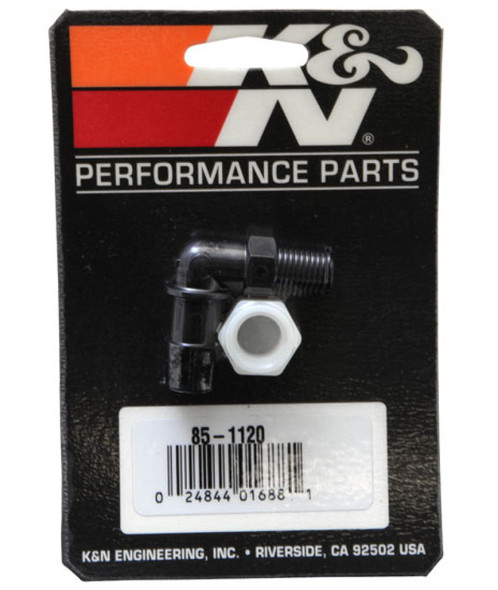 K&N Air Filter Vent Kit - White - 90 Degree Plastic 0.50in Flange 1.75in H 1.75in L (85-1120)