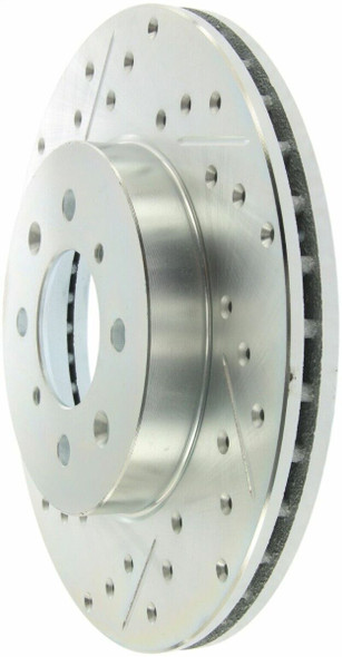 StopTech 227.40021R Select Sport Cross-Drilled And Slotted Disc Brake Rotor