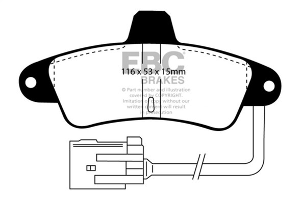 EBC Brakes UD661 Ultimax  Brake Pads Fits 95-00 Contour Cougar Mystique