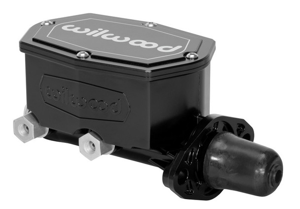Wilwood Compact Tandem Master Cylinder - 1.12in Bore - w/Pushrod (Black) (Part# 260-14960-BK)