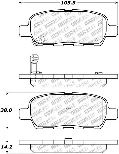 StopTech 305.09050 Street Select Brake Pads