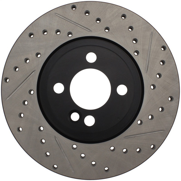 StopTech 127.34101L Sport Cross-Drilled And Slotted Disc Brake Rotor Fits Cooper