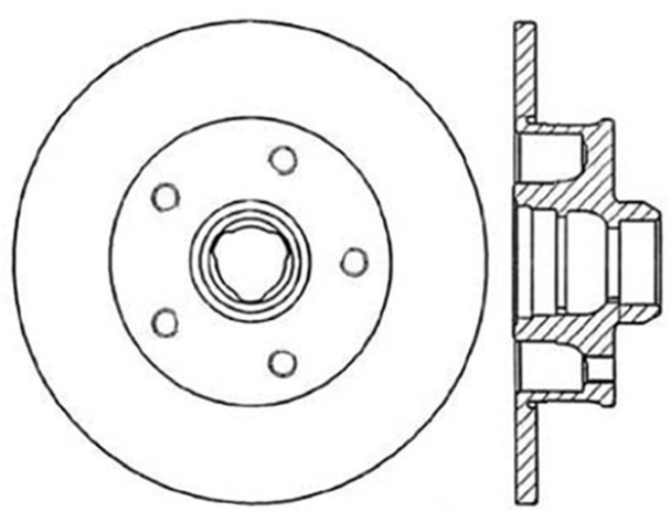 StopTech 128.33035R Sport Cross-Drilled Disc Brake Rotor