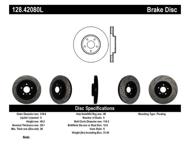 ST Drilled Sport Brake Rotors