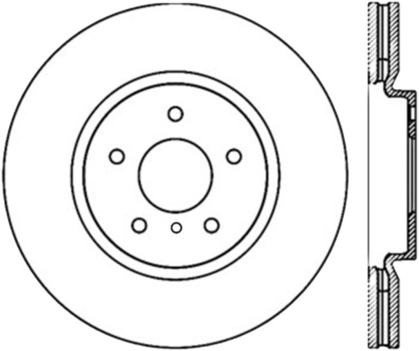 StopTech 126.42100CSL Sport Cryo-Treated Slotted Disc Brake Rotor
