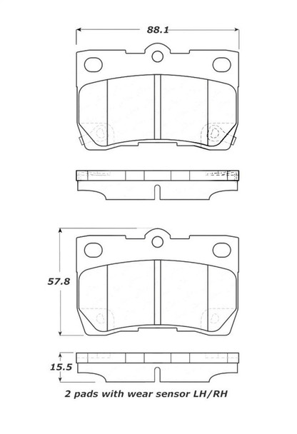 StopTech 308.11130 StopTech Street Brake Pads