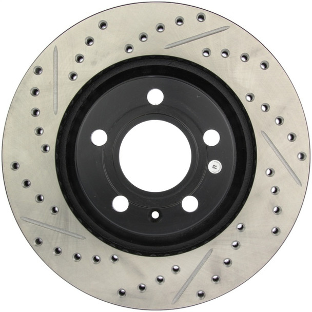StopTech 127.33088R Sport Cross-Drilled And Slotted Disc Brake Rotor Fits S4