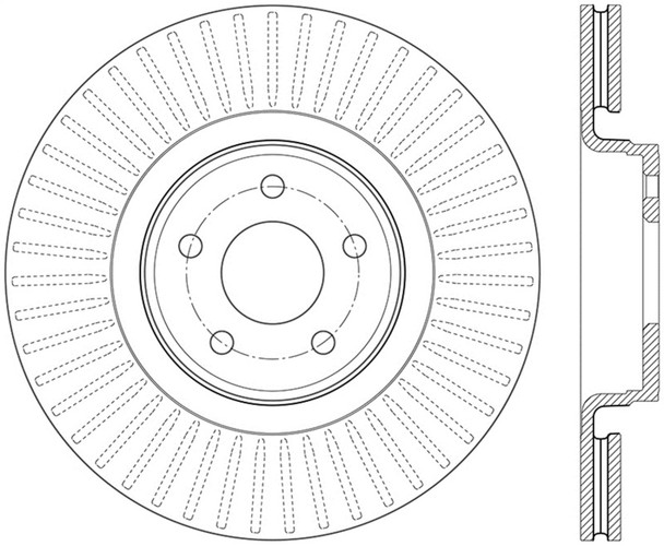 StopTech 126.65146SR Sport Slotted Disc Brake Rotor Fits 13-19 Focus MKC