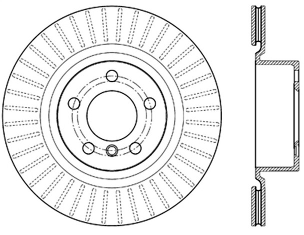 StopTech 127.34139R Sport Cross-Drilled And Slotted Disc Brake Rotor Fits X3 X4