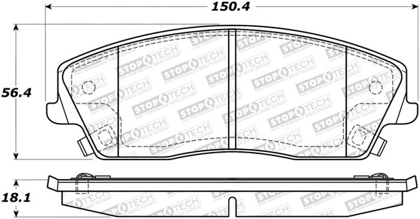 StopTech 308.10560 StopTech Street Brake Pads Fits 300 Challenger Charger Magnum