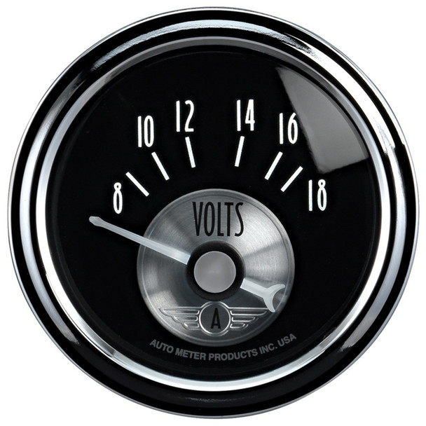 AutoMeter 2093 Prestige Series Black Diamond Voltmeter Gauge