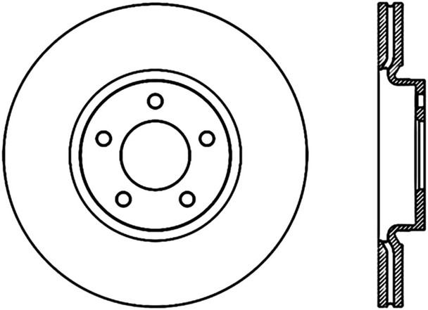StopTech 128.45078L Sport Cross-Drilled Disc Brake Rotor Fits 07-13 3