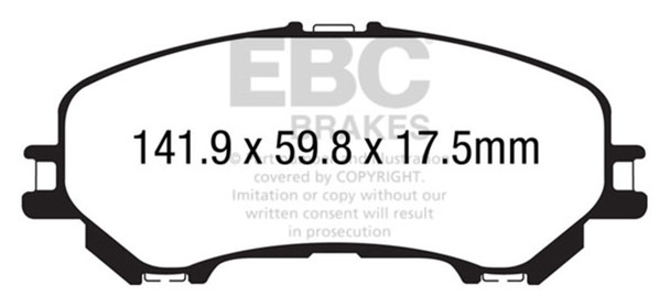 EBC Brakes UD1737 Ultimax  Brake Pads Fits 14-22 Rogue Rogue Sport
