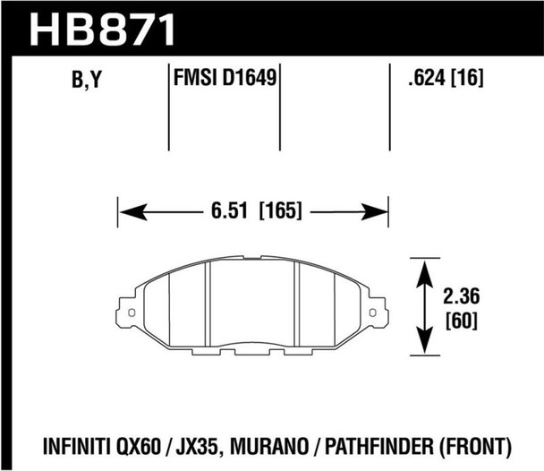 Hawk Performance HB871B.624 HPS 5.0 Disc Brake Pad