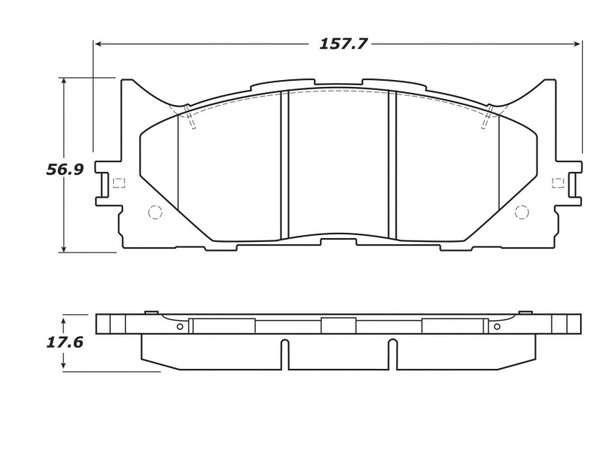 StopTech 308.12930 StopTech Street Brake Pads Fits Avalon Camry ES300h ES350