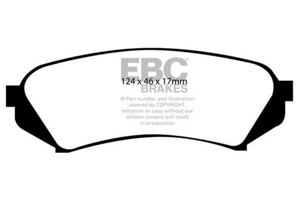 EBC Brakes DP51282NDX Bluestuff NDX Full Race Brake Pads Fits Land Cruiser LX470