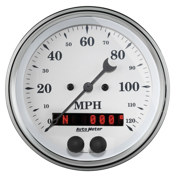 AutoMeter 1649 Old Tyme White Electric Programmable Speedometer