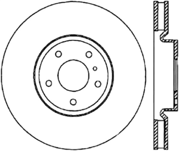 StopTech 128.42076R Sport Cross-Drilled Disc Brake Rotor Fits 03-08 350Z G35