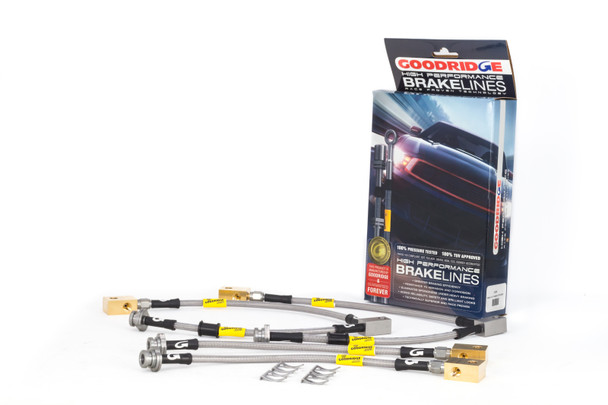 Goodridge USA 22086 G-STOP SS Braided Brake Line Kit Fits 15-17 GT-R