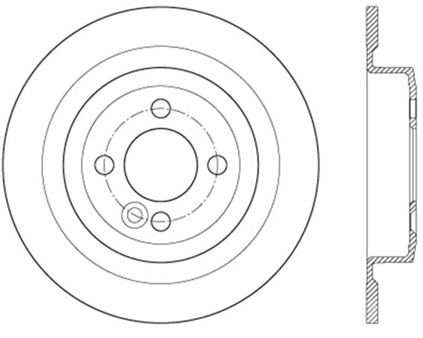 StopTech 127.34113R Sport Cross-Drilled And Slotted Disc Brake Rotor Fits Cooper