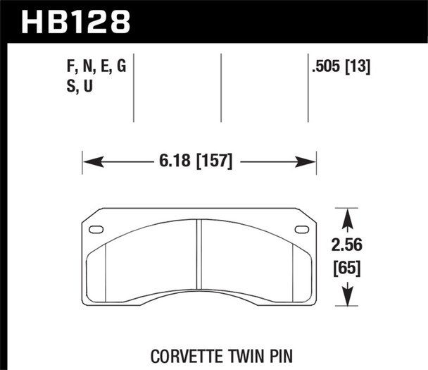 Hawk Performance HB128F.505 HPS Disc Brake Pad