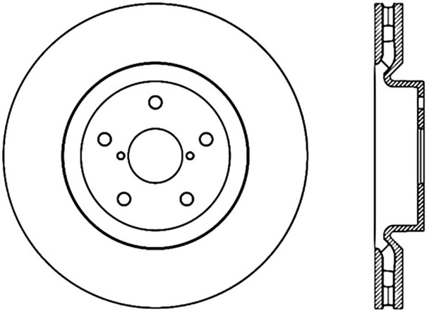 StopTech 128.47022L Sport Cross-Drilled Disc Brake Rotor Fits Impreza WRX STI