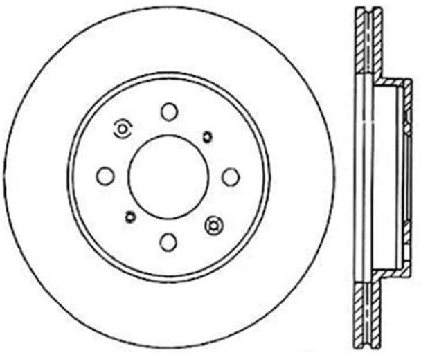 StopTech 126.40021CSL Sport Cryo-Treated Slotted Disc Brake Rotor