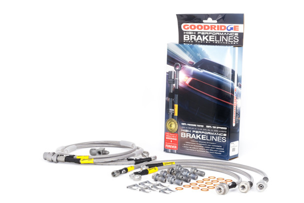 Goodridge USA 14181 G-STOP SS Braided Brake Line Kit