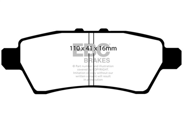 EBC Brakes DP41748R Yellowstuff Street And Track Brake Pads Fits Pathfinder