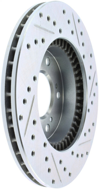 StopTech 227.40026R Select Sport Cross-Drilled And Slotted Disc Brake Rotor