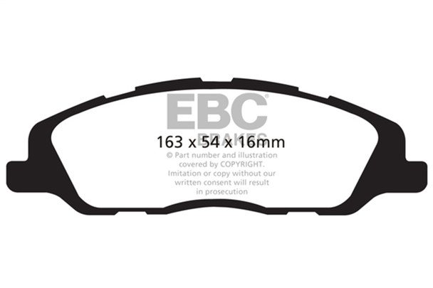 EBC Brakes DP51868NDX Bluestuff NDX Full Race Brake Pads Fits 10-14 Mustang
