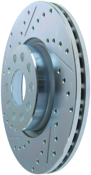 StopTech 227.33098R Select Sport Cross-Drilled And Slotted Disc Brake Rotor