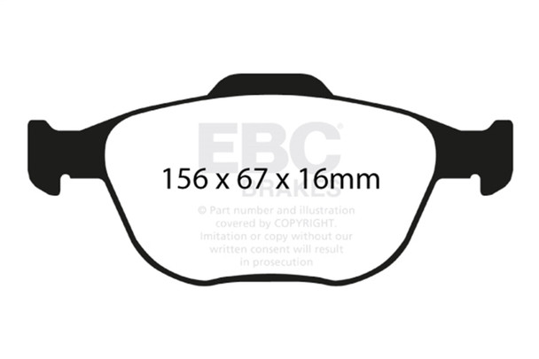 EBC Brakes DP41641R Yellowstuff Street And Track Brake Pads Fits 02-04 Focus