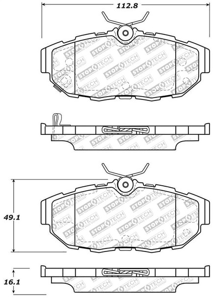 StopTech 305.14650 Street Select Brake Pads Fits 11-14 Mustang
