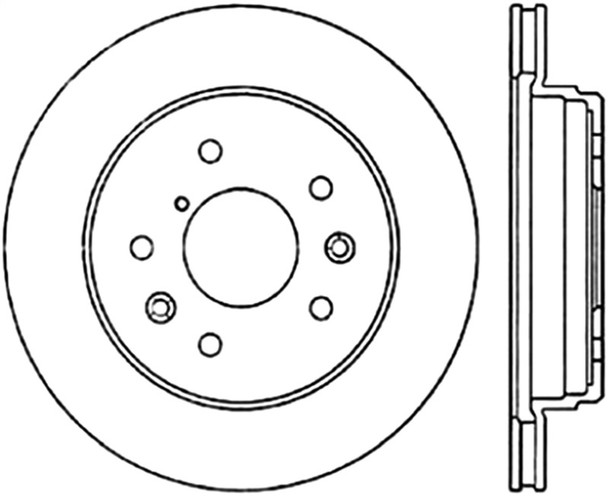 StopTech 127.45024L Sport Cross-Drilled And Slotted Disc Brake Rotor Fits RX-7