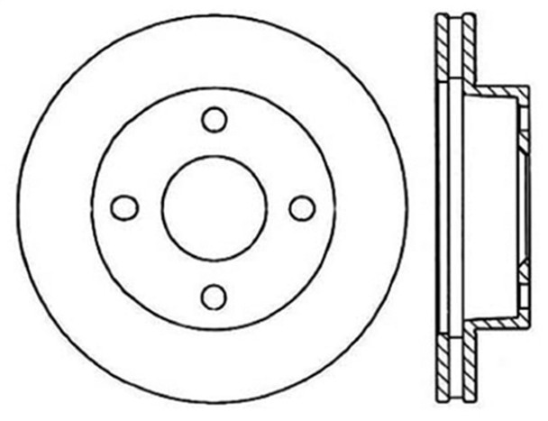 StopTech 127.61001R Sport Cross-Drilled And Slotted Disc Brake Rotor