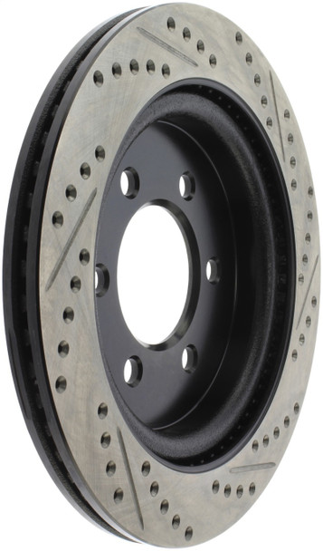 StopTech 127.65153R Sport Cross-Drilled And Slotted Disc Brake Rotor