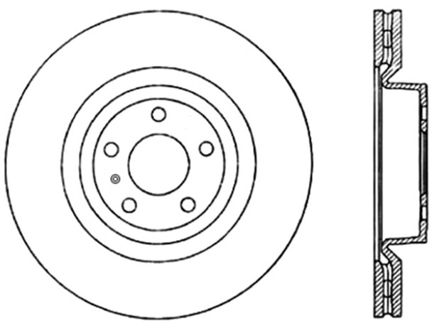 StopTech 126.33124CSL Sport Cryo-Treated Slotted Disc Brake Rotor Fits S4 S5