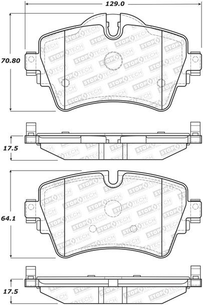 StopTech 308.18010 StopTech Street Brake Pads Fits 14-18 Cooper Cooper Clubman