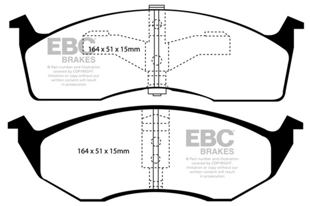EBC Brakes DP71065 7000 Series Greenstuff Low Dust Truck/SUV Brake Pads