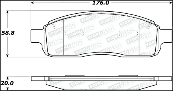 StopTech Street Brake Pads (Part# 305.1011)