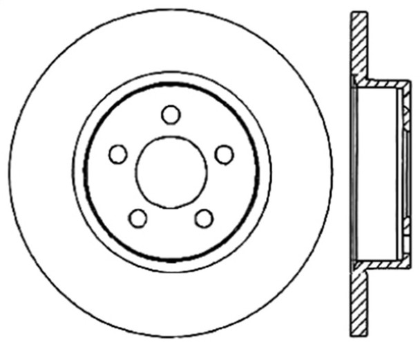 StopTech 128.39039R Sport Cross-Drilled Disc Brake Rotor Fits C30 C70 S40 V50