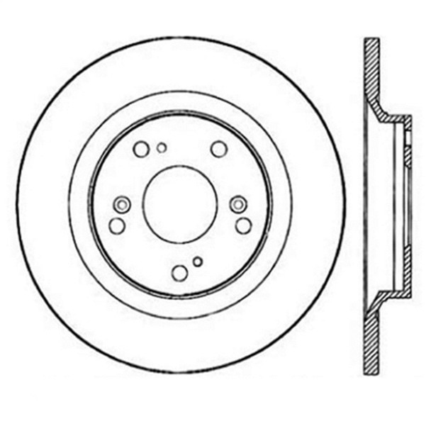 StopTech 126.40050SR Sport Slotted Disc Brake Rotor Fits 00-09 S2000
