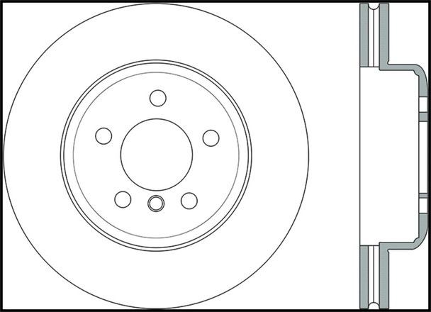 StopTech 127.34124L Sport Cross-Drilled And Slotted Disc Brake Rotor